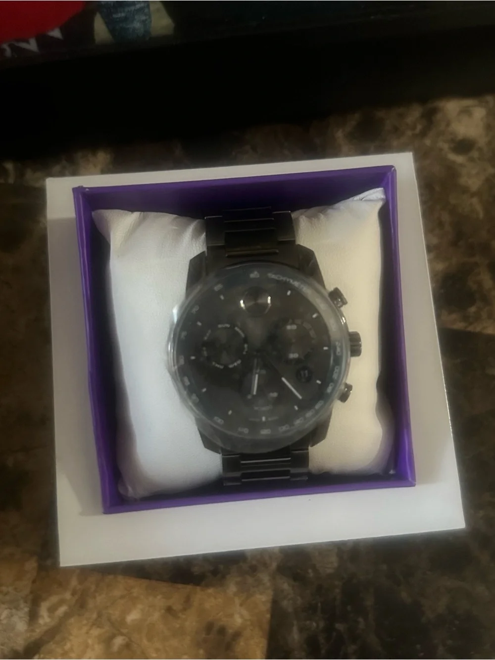 New Movado Bold Verso Gunmetal Gray Chronograph Watch